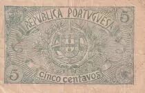 Portogallo 5 Centavos - Coat of Arms - Red - 1918 - F - P.98