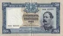 Portogallo 50 Escudos - Fontes Pereira de Melo - 1955 - Serial BDH - VF to XF - P.160