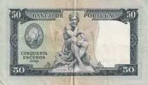 Portogallo 50 Escudos - Fontes Pereira de Melo - 1955 - Serial BDH - VF to XF - P.160