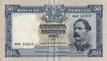 Portogallo 50 Escudos - Fontes Pereira de Melo - 1955 - Serial BDP - VF to XF - P.160