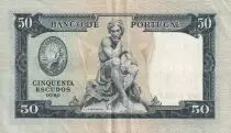 Portogallo 50 Escudos - Fontes Pereira de Melo - 1955 - Serial BDP - VF to XF - P.160