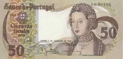 Portogallo 50 Escudos - Infante D. Maria - 01-02-1980 - Serial ZB