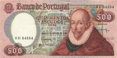 Portogallo 500 Escudos - Francisco Sanchez - 1979 - P.177