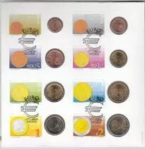 Portogallo Set 8 coins - 2002 + stamps