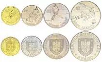 Portogallo Set of 4 Coins - 2.5, 5, 25 Escudos - Hockey Championship - 1982