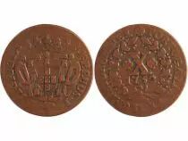 Portugal 10 Reis Jose I - Arms