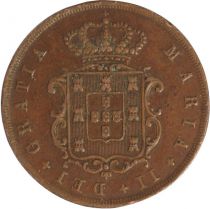 Portugal 10 Reis Maria II - Arms