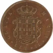 Portugal 10 Reis Maria II - Arms