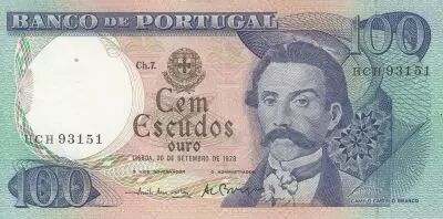 Portugal 100 Escudos - 20-09-1978 - Camilo Castelo Branco - S�rie HCH