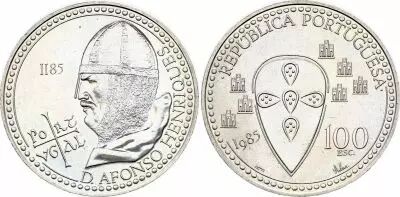 Portugal 100 Escudos - Afonso Henriques - 1985