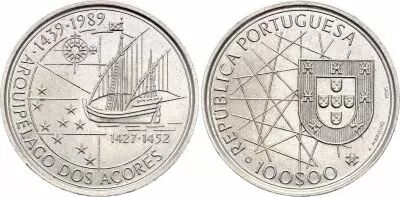 Portugal 100 Escudos - D�couverte des A�ores - 1989