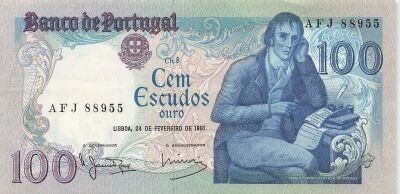 Portugal 100 Escudos - M. Barbosa du Bocage - 24-02-1981 - P.178