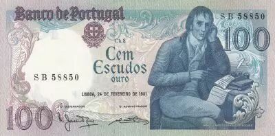 Portugal 100 Escudos - Manuel Barbosa Du Bocage - 24-02-1981 - S�rie SB