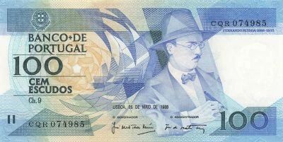 Portugal 100 Escudos - Pessoa - 26-05-1988 - P.179e