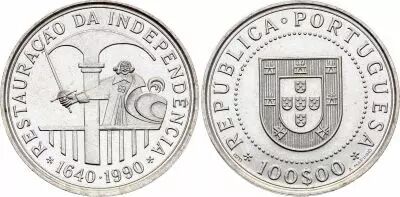 Portugal 100 Escudos - Restauration de l\'ind�pendance - 1640
