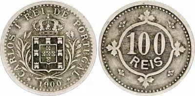 Portugal 100 R�is Charles Ist - 1900