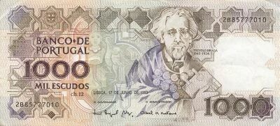 Portugal 1000 Escudos - Braga - 17-06-1993 - P.181j