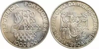 Portugal 1000 Escudos - Church of Mercy - 1998