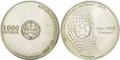 Portugal 1000 Escudos - Euro 2004