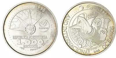 Portugal 1000 Escudos - Year of the Ocean - 1998