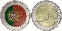 Portugal 2 Euros - 10 years EMU - Colorised - 2009 - Bimetallic