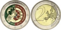 Portugal 2 Euros - République portugaise - Colorisée - 2010