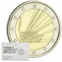 Portugal 2 EUROS COMM&Eacute;MO. BE PORTUGAL 2021 - Pr&eacute;sidence du Conseil de l\'Union Europ&eacute;enne