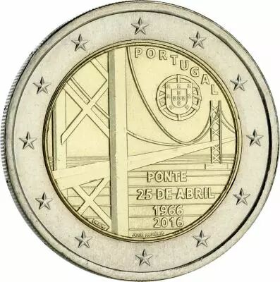 Portugal 2 Euros Comm�mo. PORTUGAL 2016 - Pont du 25 avril