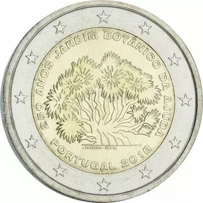 Portugal 2 EUROS COMM�MO. PORTUGAL 2018 - 250 ANS DU JARDIN BOTANIQUE AJUDA