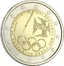 Portugal 2 EUROS COMMÉMO. UNC PORTUGAL 2021 - JO Tokyo 2020