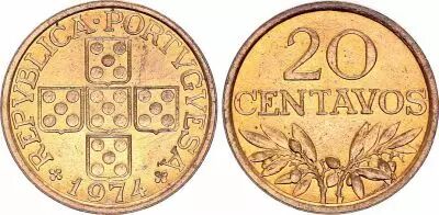 Portugal 20 Centavos - R�publique - 1974
