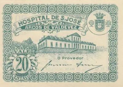 Portugal 20 Centavos - San Jos� Hospital - 1920