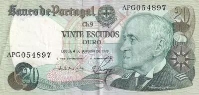 Portugal 20 Escudos - Gago Coutinho - 04-10-1978 - S�rie APG