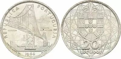 Portugal 20 Escudos - Salazar Bridge - 1966