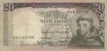 Portugal 20 Escudos -Saint Ant&oacute;nio (1195-1232) - 26-05-1964 - Serial BMK