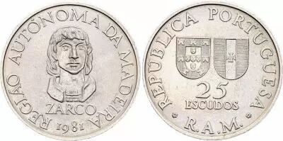 Portugal 25 Escudos - Madeira\'s Regional Autonomy - 1981