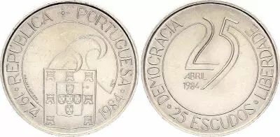 Portugal 25 Escudos - R�volution des ?illets - 1984