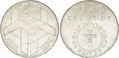 Portugal 250 Escudos - Carnation Revolution - 1974