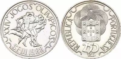Portugal 250 Escudos - Seoul Olympic Games - 1988