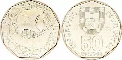 Portugal 50 Escudos - Ship - 1986
