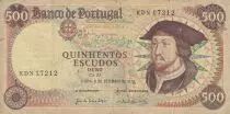 Portugal 500 Escudos - D. Joao II - 06-09-1966 - Serial KDN