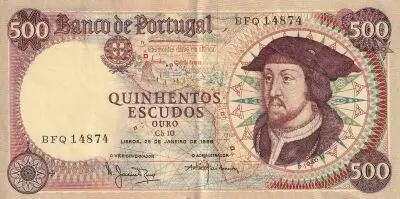 Portugal 500 Escudos - D. Joao II - 25.01.1966 - SUP - P.170a