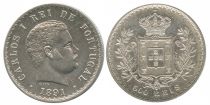 Portugal 500 Reis Carlos 1er - Armoiries