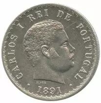 Portugal 500 Reis Carlos 1er - Arms