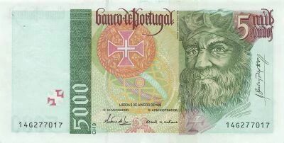 Portugal 5000 Escudos - Vasco de Gama - 1995 - P.190