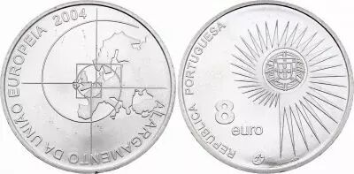 Portugal 8 Euros - Enlargement of the EU of 2004 - 2004 - Silver
