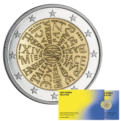 Portugal Peace - 2 euros Comm�mo. Proof 2023