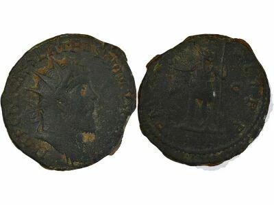 Postumus - Double Sesterce, Soldier left - 264 / 267