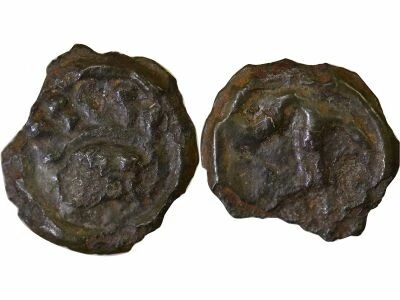 Potin with Indian Head right & Horse - 80 / 52 BC