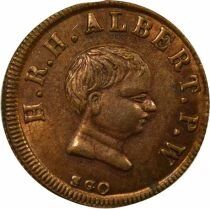 Prince Albert - Copper School  Counter Token, 12 Pence = Shilling - 1843